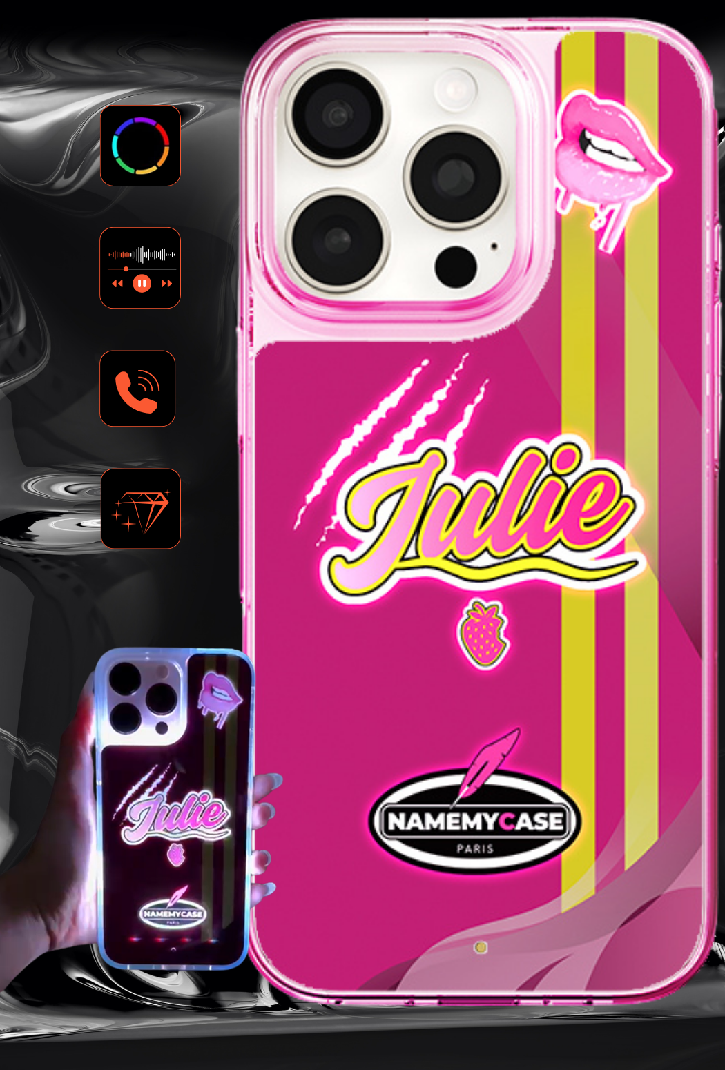 Custom LED light-up iPhone case