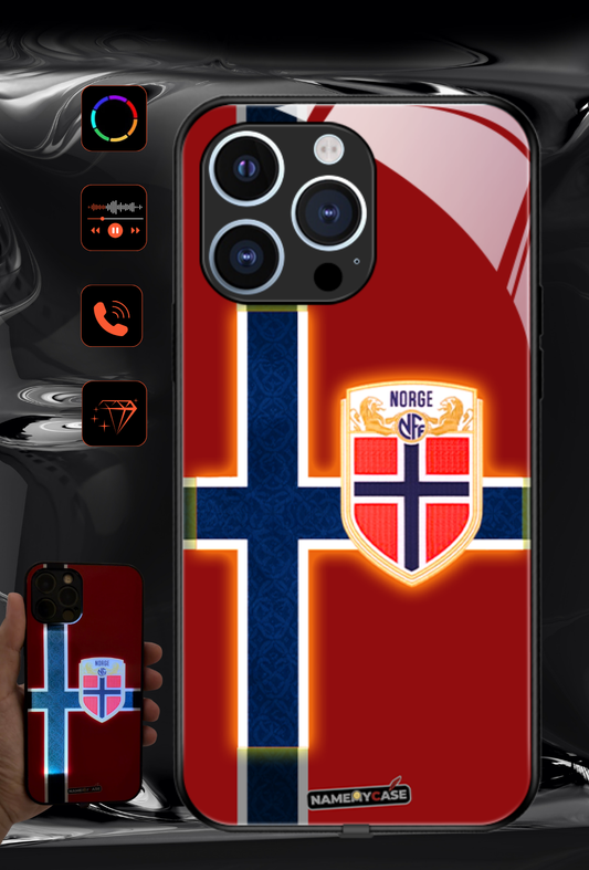 LED Light-Up iPhone Case - Norway World Cup Jerseys