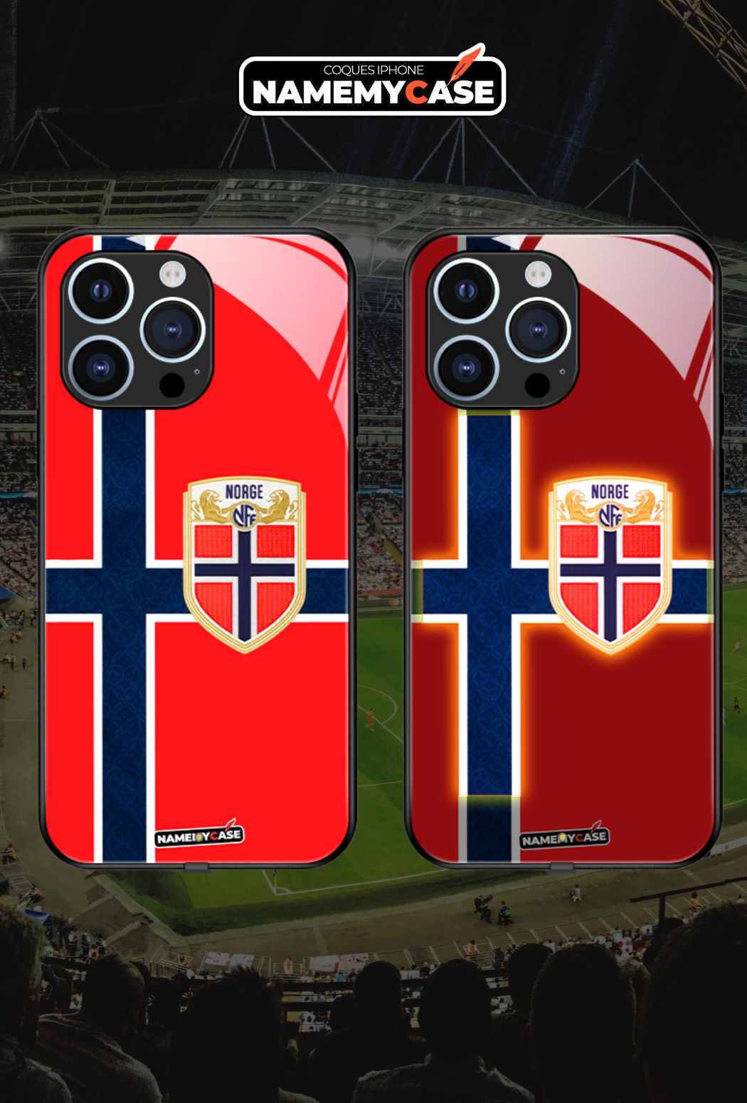 LED Light-Up iPhone Case - Norway World Cup Jerseys