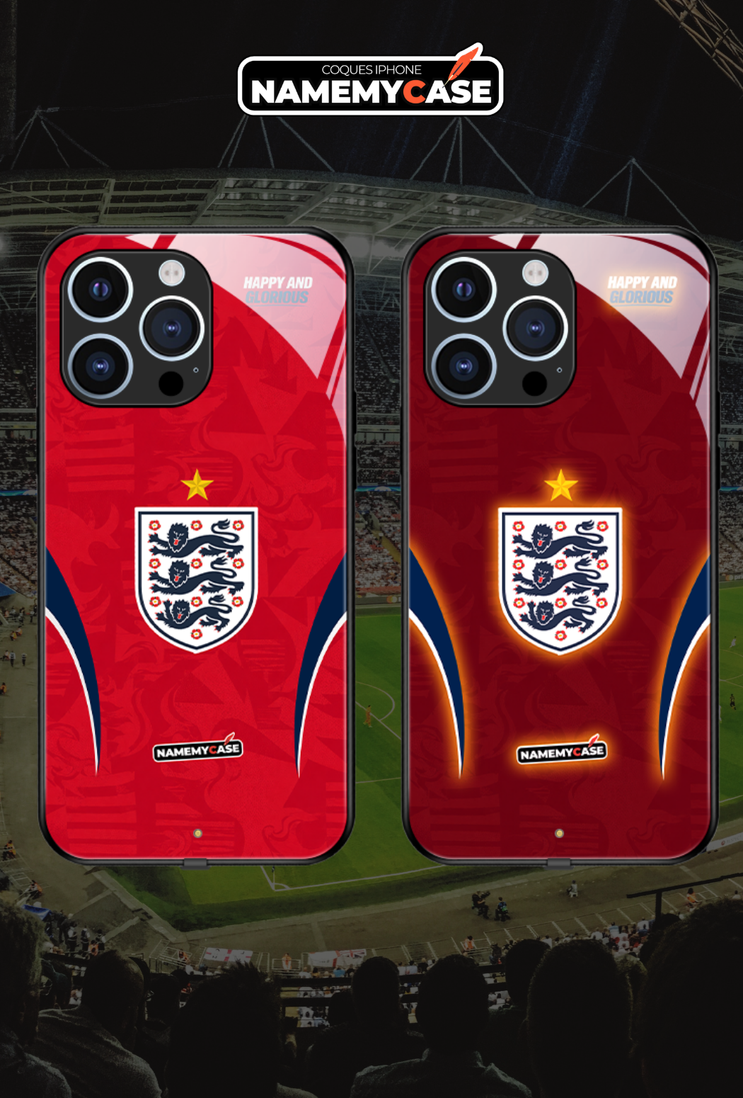 LED Light-Up iPhone Case - Red England World Cup Jerseys