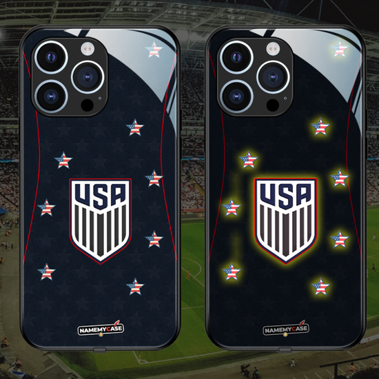 LED Light-Up iPhone Case - USA Black Edition World Cup Jerseys