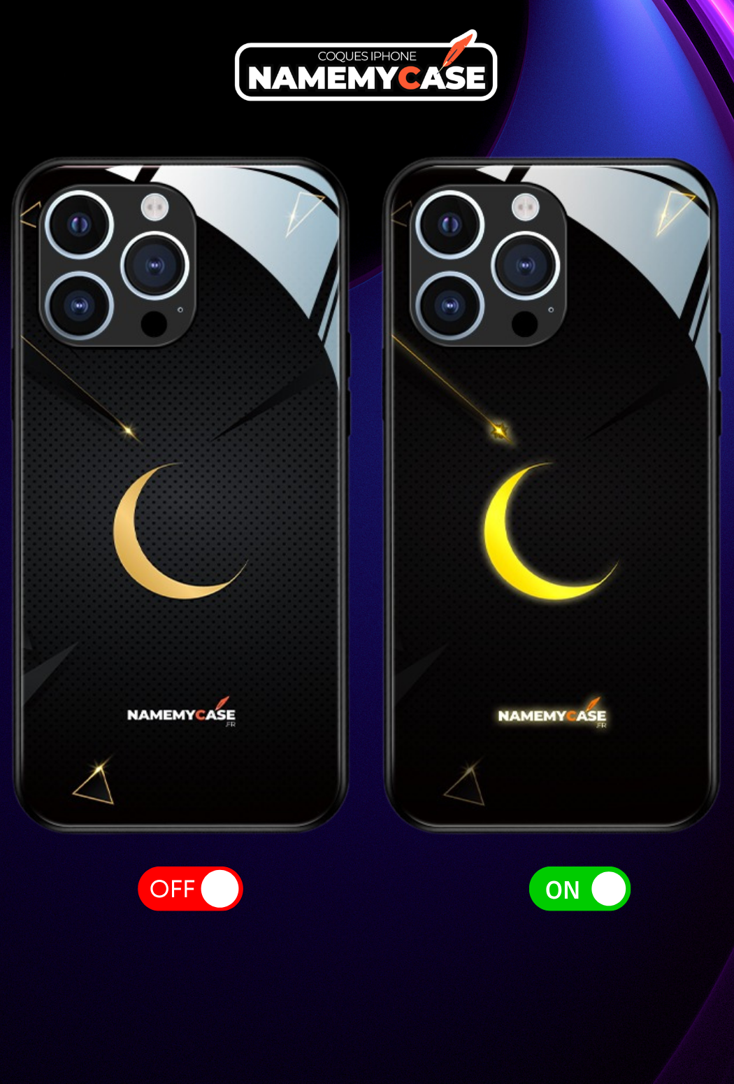 LED Light-Up iPhone Case - Moon