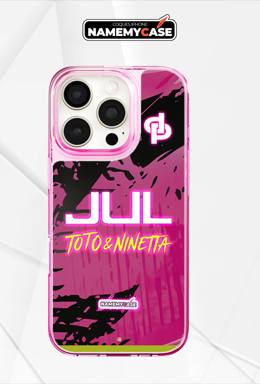 LED Light-Up iPhone Case- JUL Pink